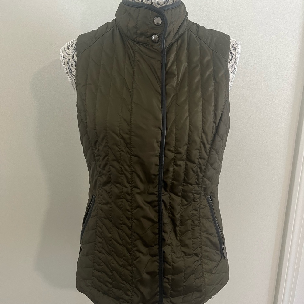 Banana Republic olive colored jacket vest